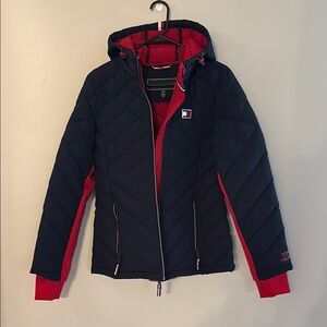 Tommy Hilfiger Black and Red Quilted Jacket